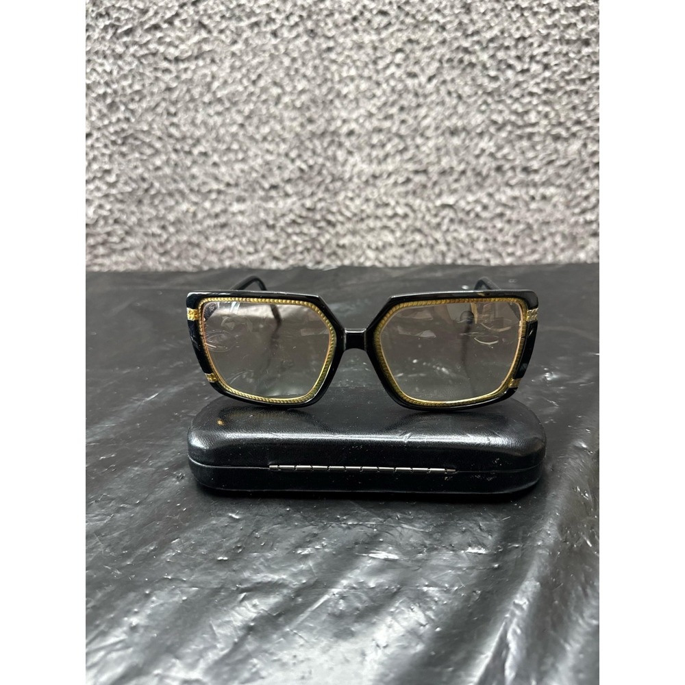 Vintage Ted‎ Lapidus Paris TL 15 01 Sunglasses Black & Gold Gold Plated